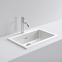 NOORTH milldue edition Раковина 57х37х13 см, без отв., полувстраиваемая,  цвет: белый