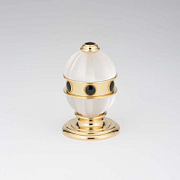 THG Amboise Onyx noir Вентиль смесителя для раковины, вставки темный оникс, цвет: полированное золото