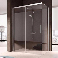 Kermi Душевой угол NICA 120x100x200см., левый с доводчиком, серебро+klar+clean