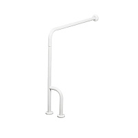 Kerasan Comunita Поручень из стены\пола 80*80 с укреплением реверсивный sx и dx, подвесной, цвет: белый