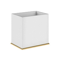 Gessi Eleganza Корзина для мусора, напольная, цвет: золото/белый
