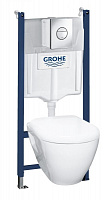 Инсталляция с унитазом и клавишей с сиденьем микролифт  Grohe Solido Ceramic 38950000