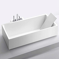 NOORTH milldue edition SKA Ванна полувстраиваемая 175х75хh34/50см, с сифоном, milltek solid, фурнитура хром