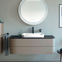 Duravit Happy D.2 Plus Тумба подвесная 130x55х40.8см, с 2 ящиками, цвет: stone grey satin matt, с раковиной на выбор