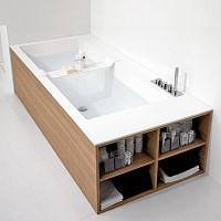 Antonio Lupi Biblio Ванна прямоугольная пристенная, (4 стороны) 190х80х53.5см