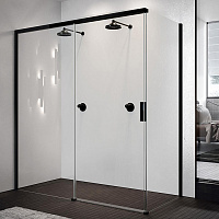 Novellini Opera Душевой угол 120х91х200см., SX, стекло, цвет: черный
