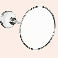 TW Harmony 025, подвесное зеркало косметическое круглое диам.14см, цвет: хром/белый