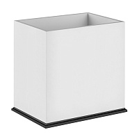 Gessi Eleganza Корзина для мусора, напольная, цвет: черный металлик/белый