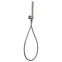 Carlo Frattini Spillo Steel Душевой комплект с ручным душем, шлангом 1500 мм. и настенным держателем с подводом воды, цвет: INOX