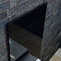 TECELux для установки унитаза -биде (DURAVIT) с верхней панелью из черного стекла с механическим блоком управления  и нижней панелью стекло черное