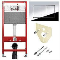 TECEbase модуль (4в1) в комплекте с панелью смыва TECEnow, хром звукоизоляция (без дист. рамки 9240411)