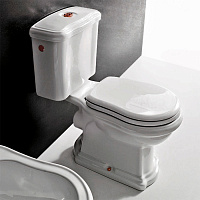 Kerasan Retro, Унитаз моноблок 72х38.5см, слив в стену, с фурнитурой цвета бронза