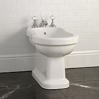 Devon&Devon Blues, Биде напольное 67.5х38.4см, с тремя отверстиями под смеситель, цвет: белый