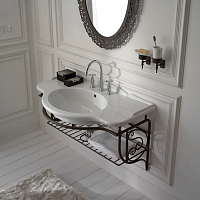 Globo Paestum Консоль подвесная 110x60x60см, с раковиной на 1 отв, цвет: состаренный металл