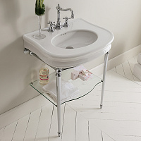 3SC Consollee Консоль Florian 90х54хh86см, с раковиной LA12, сифоном и стекл.полочкой, цвет: хром