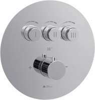 Смеситель для душа встраиваемый термостатический с кнопочным управлением Vetta Rubinetterie A-full