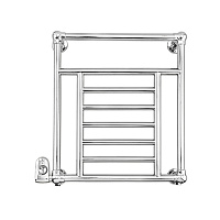 Devon&Devon Jupiter 3 Полотенцесушитель электрический 66x68.5x14.3см, термостат хром, подключение SX, цвет: хром