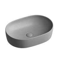 Умывальник чаша накладная овальная (цвет Антрацит Матовый) Element 600*415*135мм Ceramica Nova антрацит матовый 