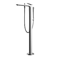 TOTO ZA Смеситель для ванны напольный 130x550x934мм с ручным душем, цвет: хром