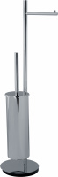 Стойка с держателем для туалетной бумаги и ёршиком напольная Vetta Rubinetterie ACR