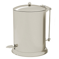 Devon&Devon Waltz Ведро для мусора, с крышкой и педалью, напольный, цвет: никель сатинированный