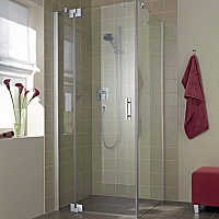 Kermi Filia XP Душевой угол одностворчатая дверь + боковая стенка FX 1WL+TWD 100х100x200см., серебро+klar