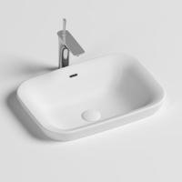 Умывальник прямоугольный встраиваемый сверху в столешницу Element 580*400*150мм Ceramica Nova белый 