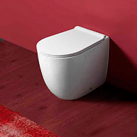 SIMAS Vignoni унитаз напольный приставной безободковый &quotRimless&quot высокий H=50см, 56х36,5см, слив универсальный, цвет: белый, сиденье на выбор