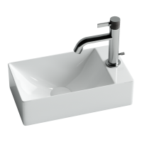 Умывальник подвесной прямоугольный (отверстие под смеситель R) Element 375*215*100мм Ceramica Nova белый CN5007