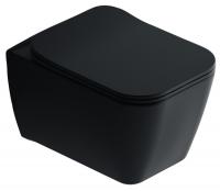 a-Quattro Унитаз подвесной 520*360*355 мм без ободка(в компл. сиденье Ultra Slim Antibacterial Duroplast с плавным опусканием)