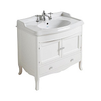 SIMAS Arcade комплект мебели с прямым фронтом, фурнитура хром с раковиной AR864 Цвет: Белый