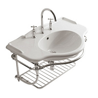 Globo Paestum Консоль подвесная 110x60x60см, с раковиной на 1 отв., хромированная