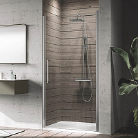 Novellini Young Душевая дверь правая/левая 92х200см., для ниши, распашная, стекло, цвет: хром