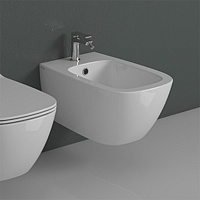 Globo 4ALL Биде напольное приставное 54х36 см, с 1 отв. под смеситель, с системой скрытого крепежа, цвет: белый