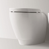 Simas Bormio Унитаз приставной безободковый 54х35 см, цвет: белый сиденье на выбор