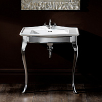 Devon&Devon Lady Декоративная структура 69.5х50см., с раковиной  на 1 отв, цвет: хром/белая