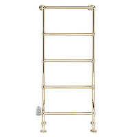 Devon&Devon Baccus 7 Полотенцесушитель электрический 75х15.7хh155.7см, напольный, термостат белый, подключение SX, цвет: светлое золото