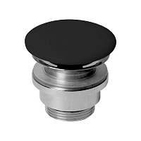AZZURRA Донный клапан для раковины универсальный, с крышкой керамической, цвет: черный