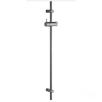 HUBER Shower Штанга душевая настенная 61 см с держателем для лейки, цвет: хром