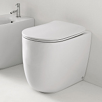 Kerasan Nolita Унитаз безободковый пристенный 55х35 см, с креплениями WB5N, цвет: Белый матовый