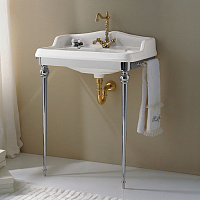 3SC Consolle Консоль Boheme 85х54хh104см, с раковиной LA01, сифоном и полотенцедердателями, цвет: хром