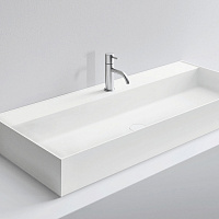 NOORTH milldue edition Раковина 108.4х47.2х12 см, 2 отв.,  двойная, накладная, цвет: белый