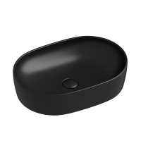 Умывальник чаша накладная овальная (цвет Чёрный Матовый) Element 600*415*135мм Ceramica Nova чёрный матовый 