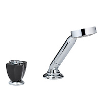 THG Petale de Cristal noir Ручной душ на борт ванны, 2 отв., цвет: хром/черный хрусталь