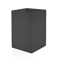 3SC Mood Black Ведро, без крышки, 20х30х20 см,  композит Solid Surface, цвет: чёрный матовый