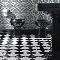 Sbordoni Neoclassica Унитаз напольный 42.5х36.5см, приставной, цвет: черный