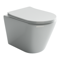 Подвесной унитаз Highlight Rimless Ceramica Nova белый CN1804