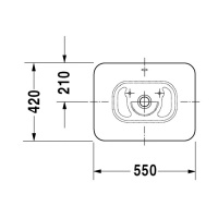 Duravit Bacino Раковина 55х42 см, без отв., цвет: белый