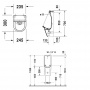Duravit Starck 3 Писсуар 30х24.5см подача воды сзади, безободковый, с креплением, цвет: белый (с мушкой)