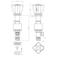 THG Pétale de cristal clair Вентиль смесителя для раковины, стекло прозрачное, цвет: хром